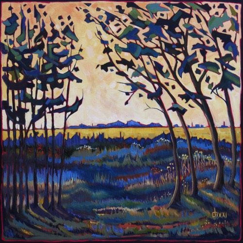 Emil's Corner, Baker Creek 
41x41 oil on canvas  $3450

